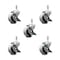 Service Caster 2 Inch Thermoplastic Wheel 10mm Threaded Stem Caster Set with Brakes, 5PK SCC-TS05S210-TPRS-SLB-M1015-5 - alternate 1